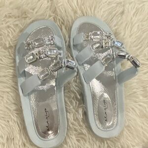 Women's Elegant Silver Sandals
